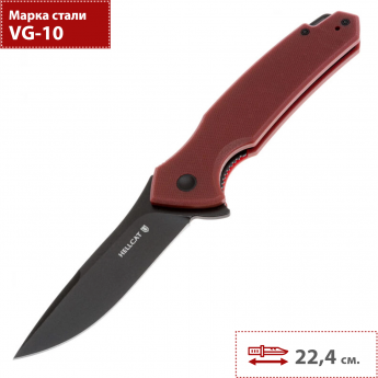 Нож складной MR BLADE HELLCAT MINI (VG10 BSW, G10 Burgundy) Нож складной MR BLADE HELLCAT MINI (VG10 BSW, G10 Burgundy)